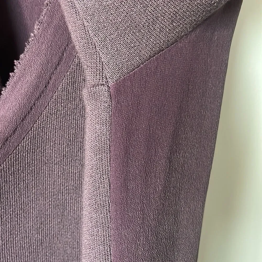 Ottod’Ame Anthropologie Made in Italy 100% cotton raw hem Eggplant sz 8 Boho